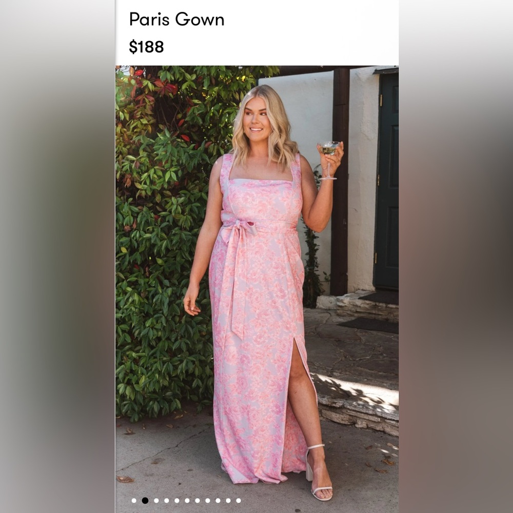 Show Me Your MuMu Pink Floral Paris gown woman’s XL